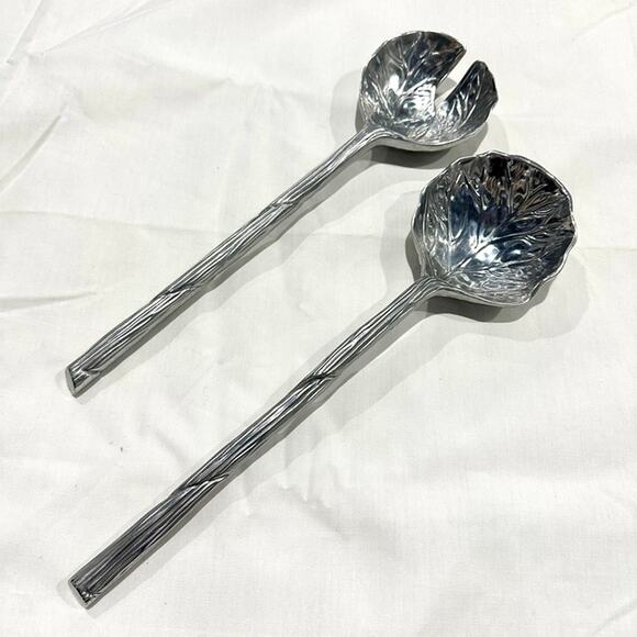 Other - Antique Vintage Silver Garden Salad Server Set - 2 Pieces - 12"